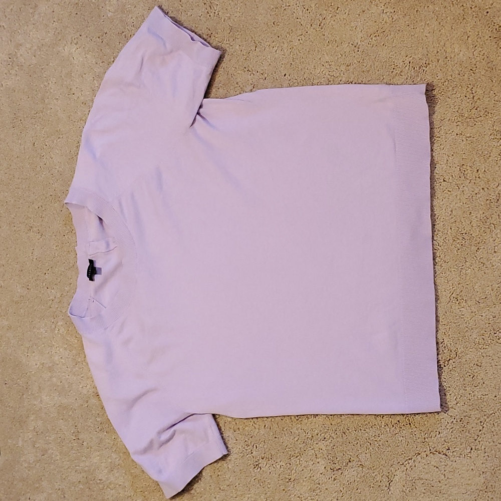 Talbots Short Sleeve Purple Sweater - Size Large